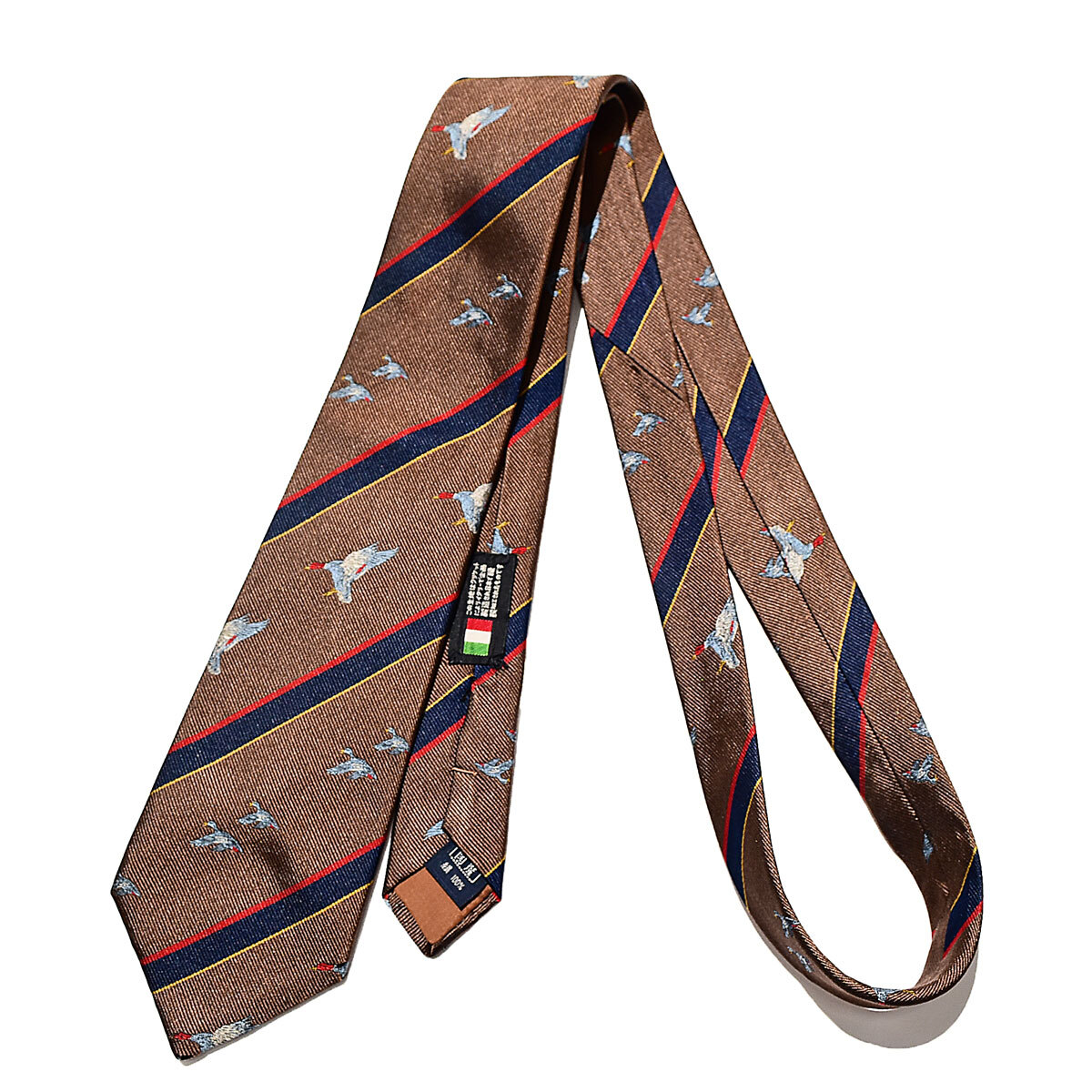 稀少!CRICKET クリケット 鳥柄 × レジメンタル ネクタイ 鴨 バード アニマル トラッド アイビー フレッピー拍卖