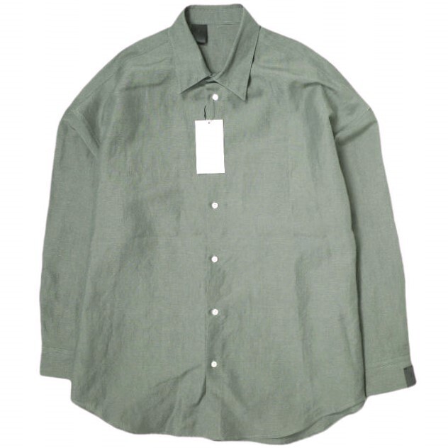 新品 N.HOOLYWOOD エヌハリウッド コンパイルライン 25SS SHIRT ウールリネン ビッグシルエットシャツ 2251-SH07-001 40 GRAY 定価36,300円拍卖