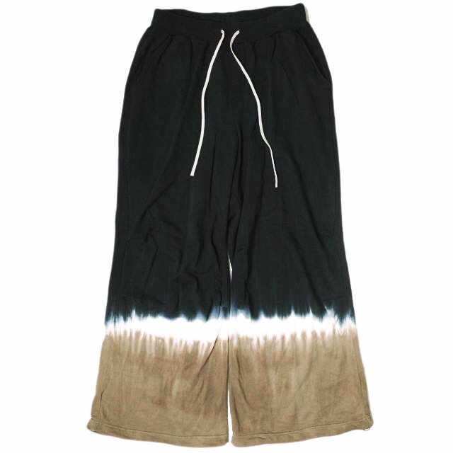 Danke Schon ダンケシェーン 25SS STEP DYE SWEAT PANTS 段染めスウェットパンツ UNS251001 L BLACK タイダイ染め グラデーション イージー拍卖