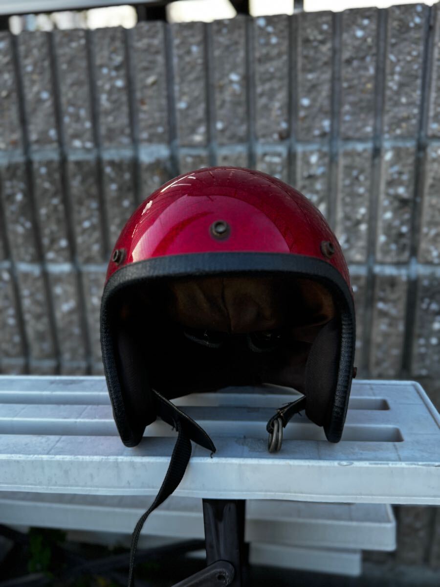 ジェットヘルメット ビンテージ ヘルメット 当時物 ハーレー パン ナックル ショベル 拍卖