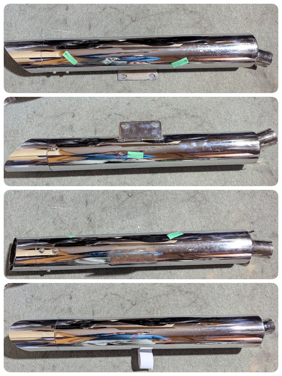 ホンダ VTX1800/S メーカー不明 クローム スリップオン マフラー サイレンサー拍卖