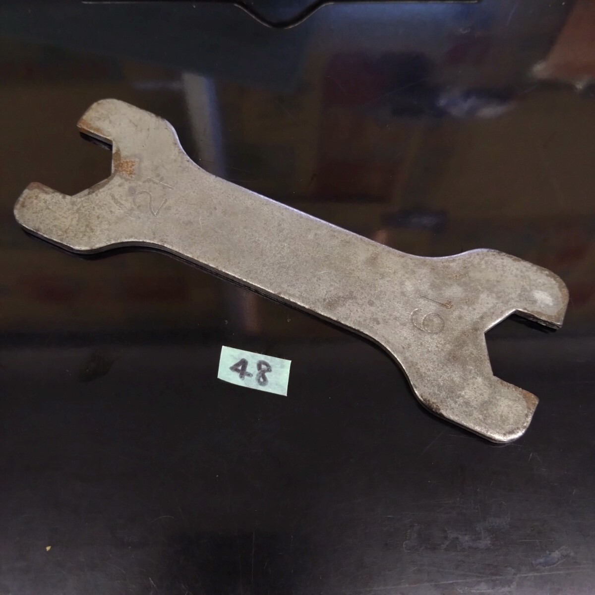 両口 スパナ 19 x 21 全長14.5cm 工具 DIY 車載工具 48拍卖