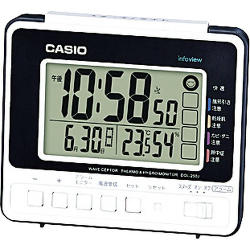 カシオ ウエーブセプター 生活環境お知らせクロック DQL-250J-7JF拍卖