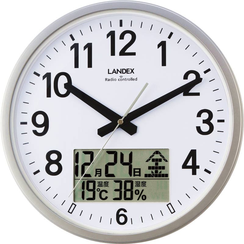 ランデックス 電波掛時計 インフォライフ YW9187SV拍卖