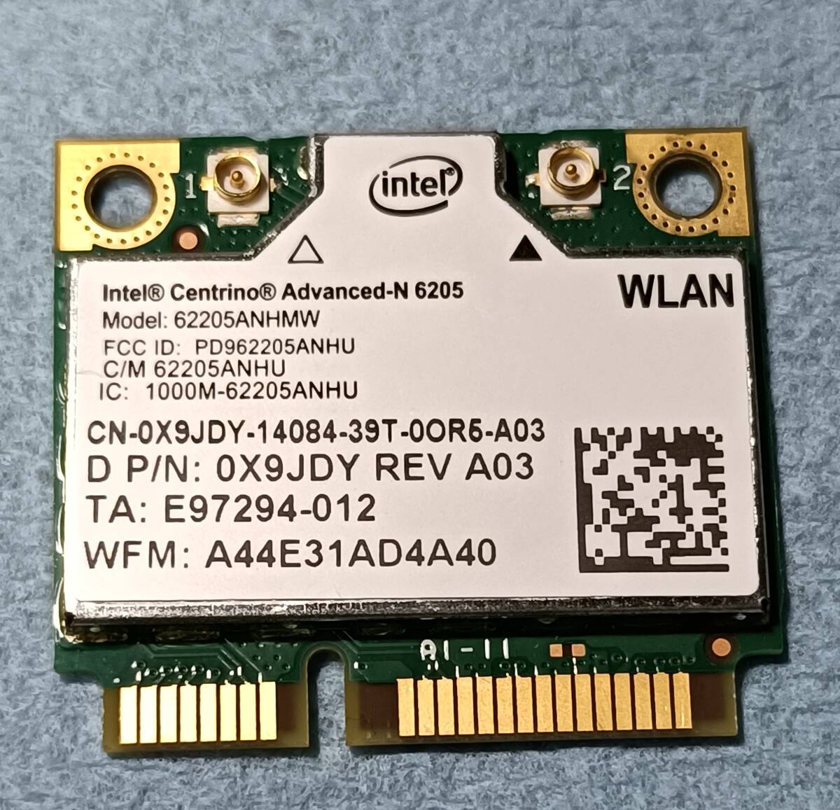 ★ Intel(インテル) Centrino Advanced-N 6205 デュアルバンド (62205ANHMW) PCIe Half MiniCard ★ 無線LANカード★ DELL Latitude E5530拍卖