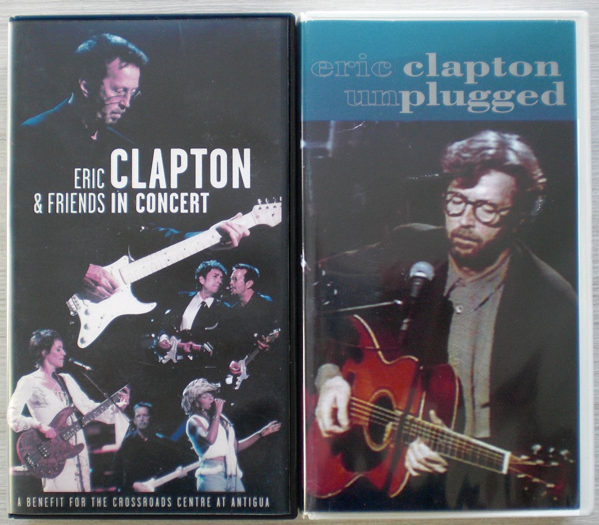 VHS エリック・クラプトン ①クロスロード・コンサート/Dサンボーンシェリル・クロウメアリーJブライジBディラン ②アンプラグド拍卖