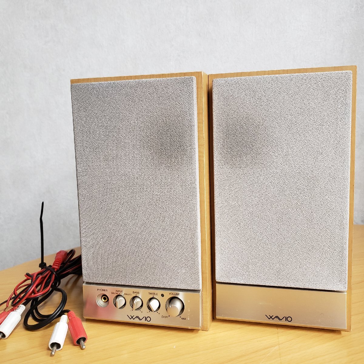 ONKYO GX-D90 WAVIO アンプ内蔵スピーカー ※通電のみ確認 オンキョー スピーカー 木目デザイン 音響機器【100n875】拍卖
