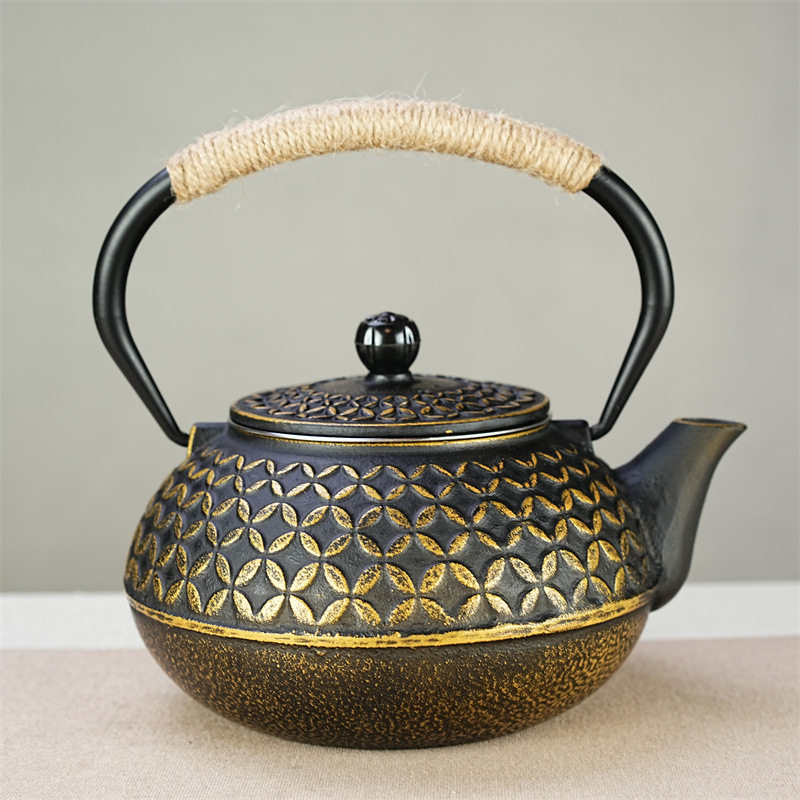 人気品上質南部鉄器 鉄瓶 鉄器 急須 おしゃれ IH 対応 鉄やかん 鉄分補給 900ml拍卖