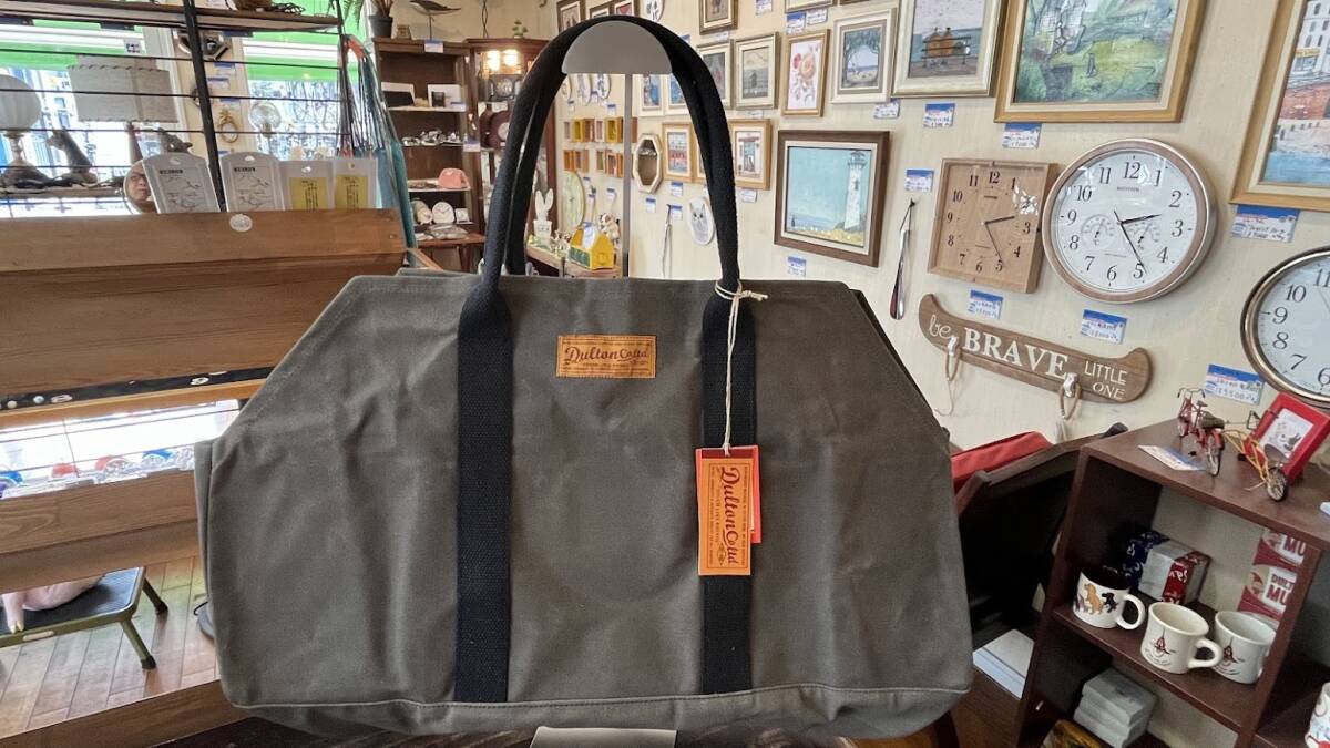 ★DULTON (ダルトン) ワックス キャンバス ログ バッグ オリーブ WAX CANVAS LOG BAG OLIVE★キャンプ 薪入れ拍卖