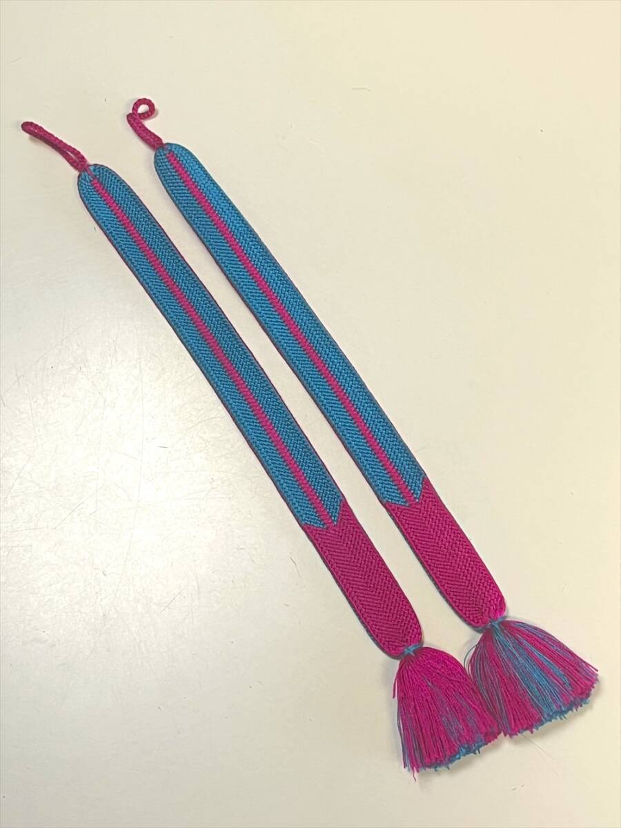 花とら●アンティーク和装小物 羽織紐 女性用 牡丹色 碧 250103-12拍卖