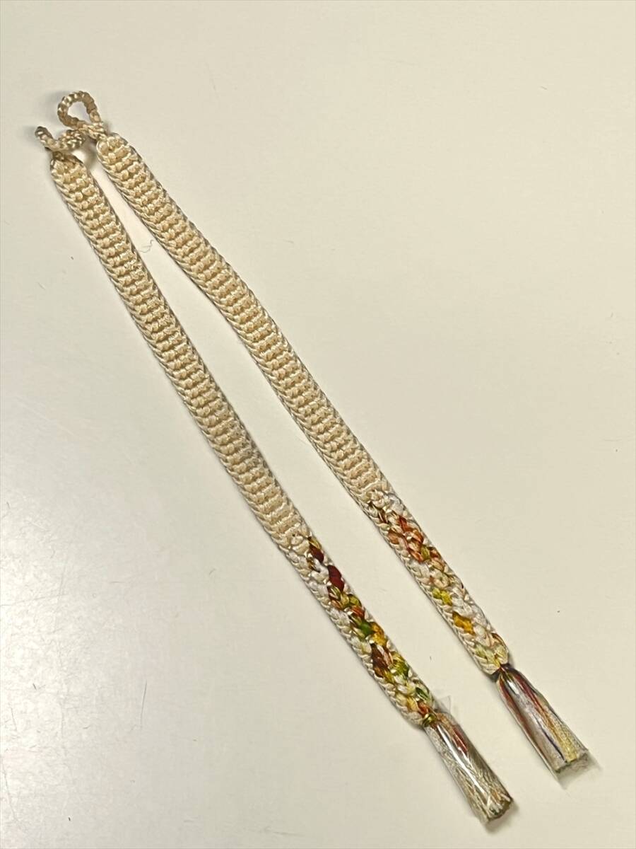 花とら●リサイクル和装小物 羽織紐 女性用 クリーム 250103-40拍卖