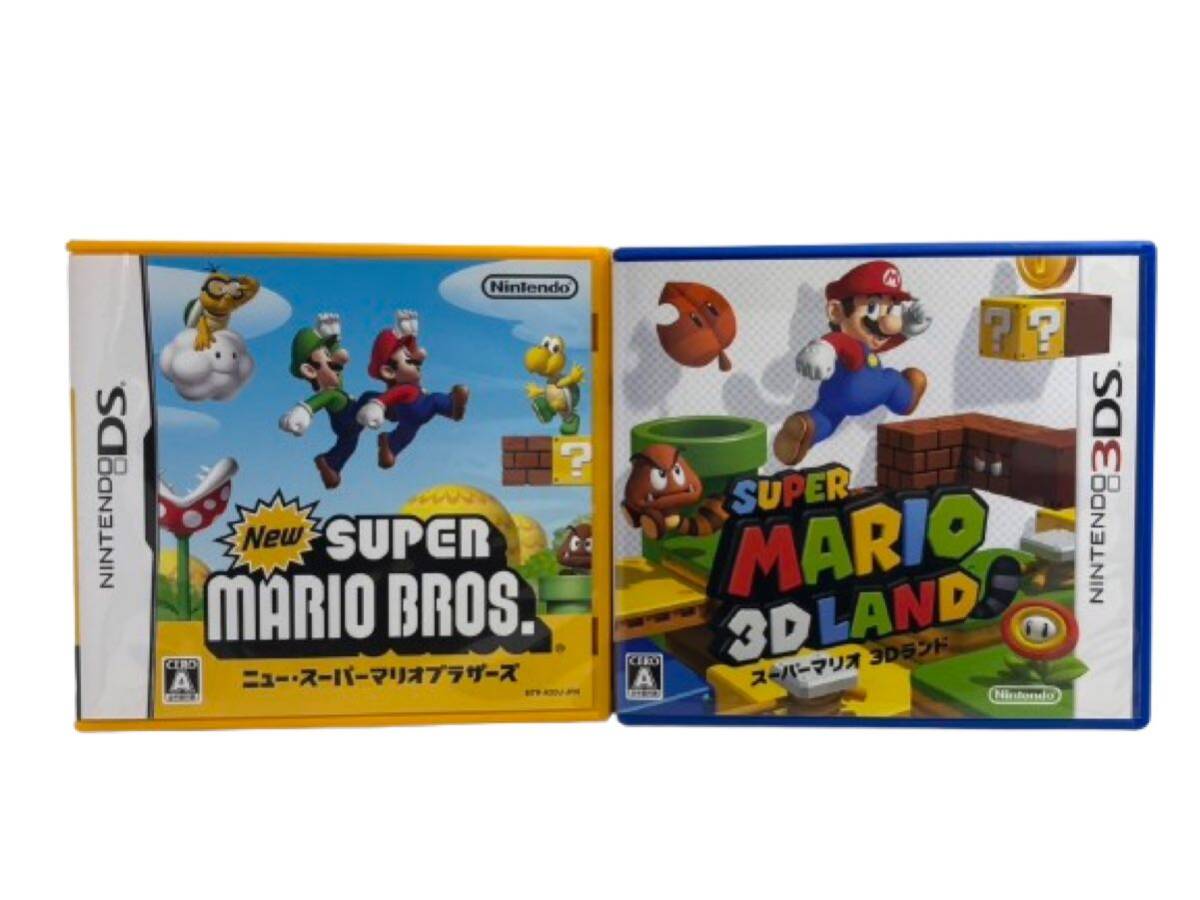 【送料無料!!】2点セット!! 3DS カセット NINTENDO 任天堂 NEW SUPER MARIO BROS + SUPER MARIO 3D LAND マリオ ルイージ ソフト拍卖