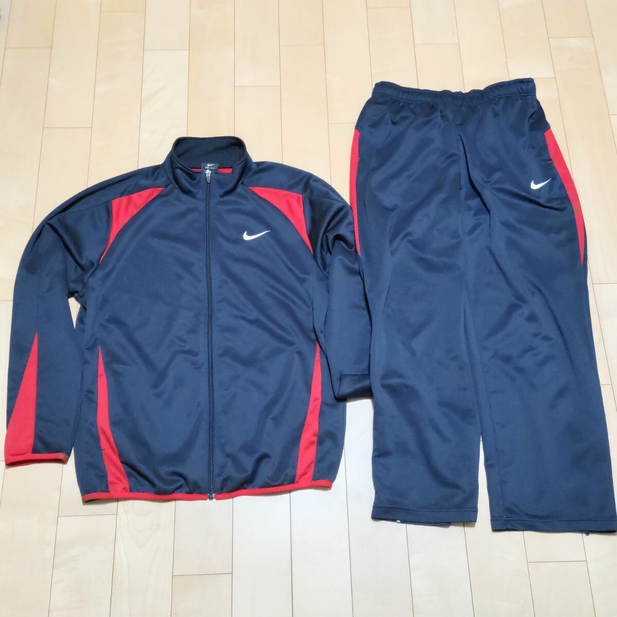 NIKE ナイキ ジャージ セットアップ 上下 ジャケット パンツ 紺 ネイビー拍卖