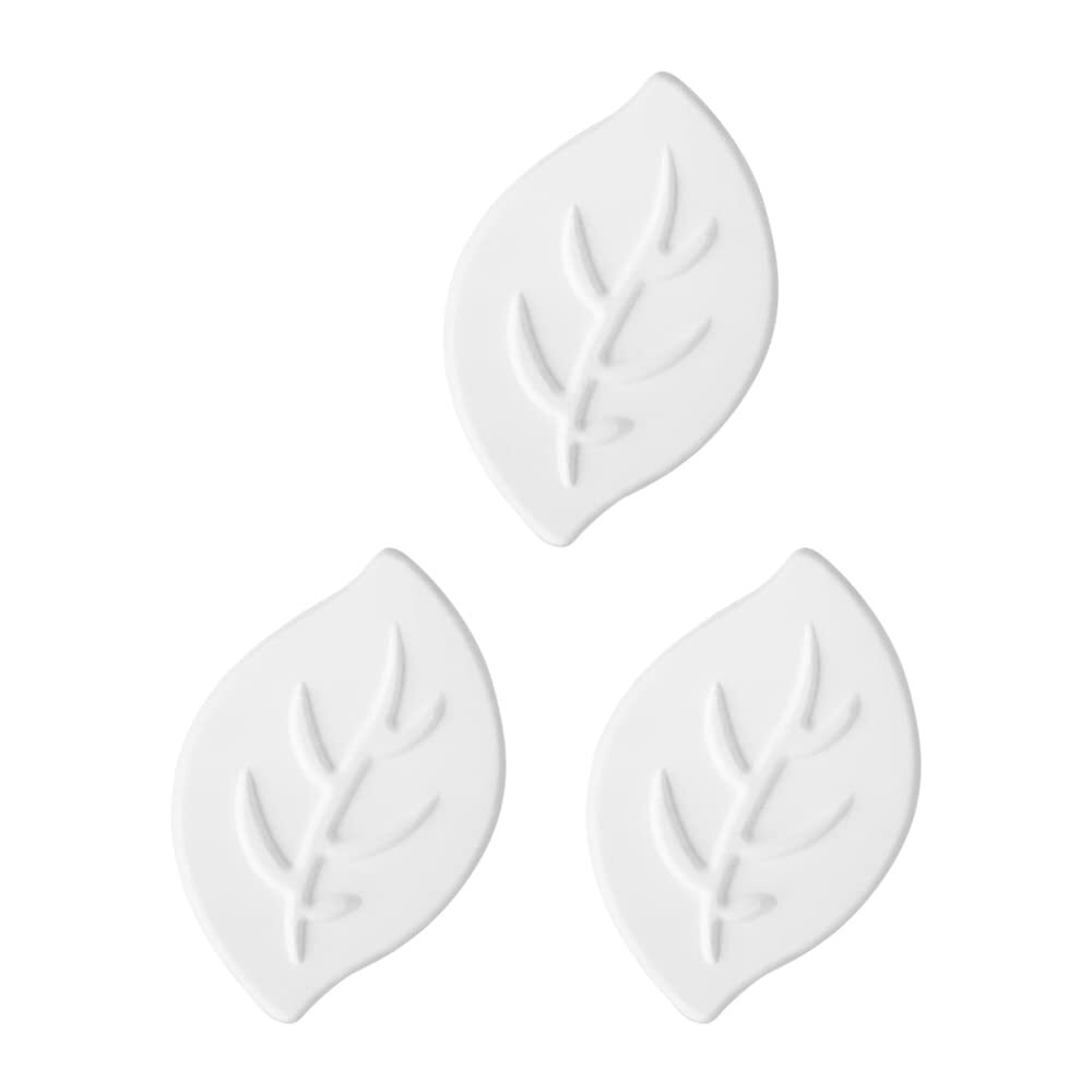 アンドエヌイー(&NE) ラバストーンドライモチーフ リーフ LavaStone ホワイト 3個入り 幅2.6cm×奥行き4cm×厚さ0.6cm拍卖