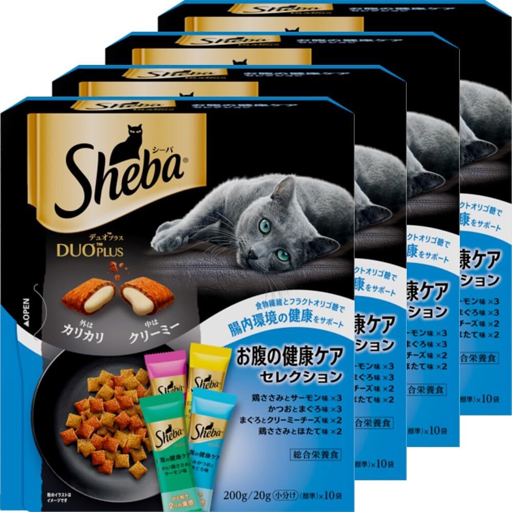 シーバ (Sheba) デュオプラス キャットフード お腹の健康ケアセレクション 成猫用 200g×4個(まとめ買い)拍卖