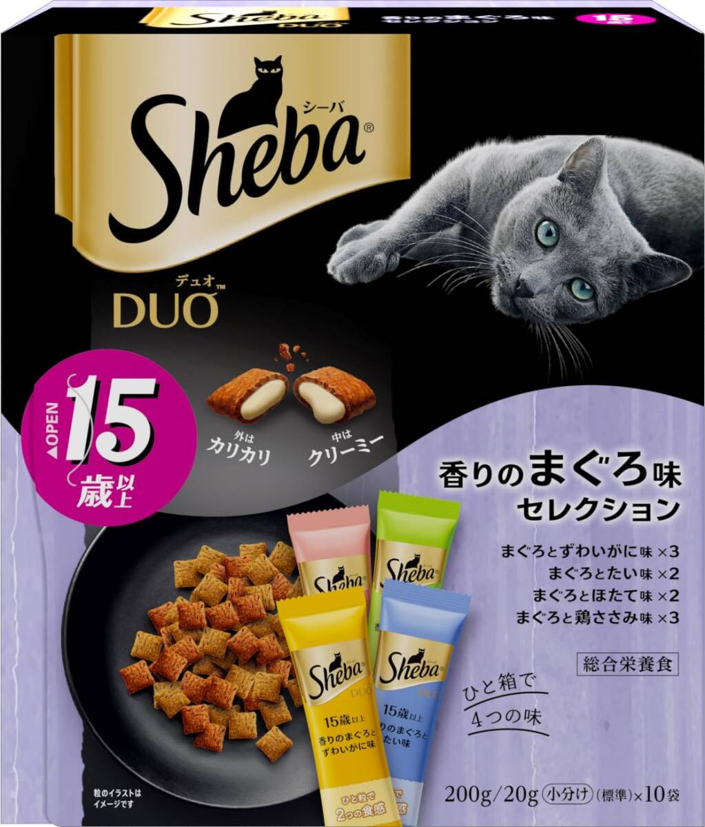 シーバ (Sheba) デュオ キャットフード 15歳以上 香りのまぐろ味セレクション 200g×12個(ケース買い)拍卖
