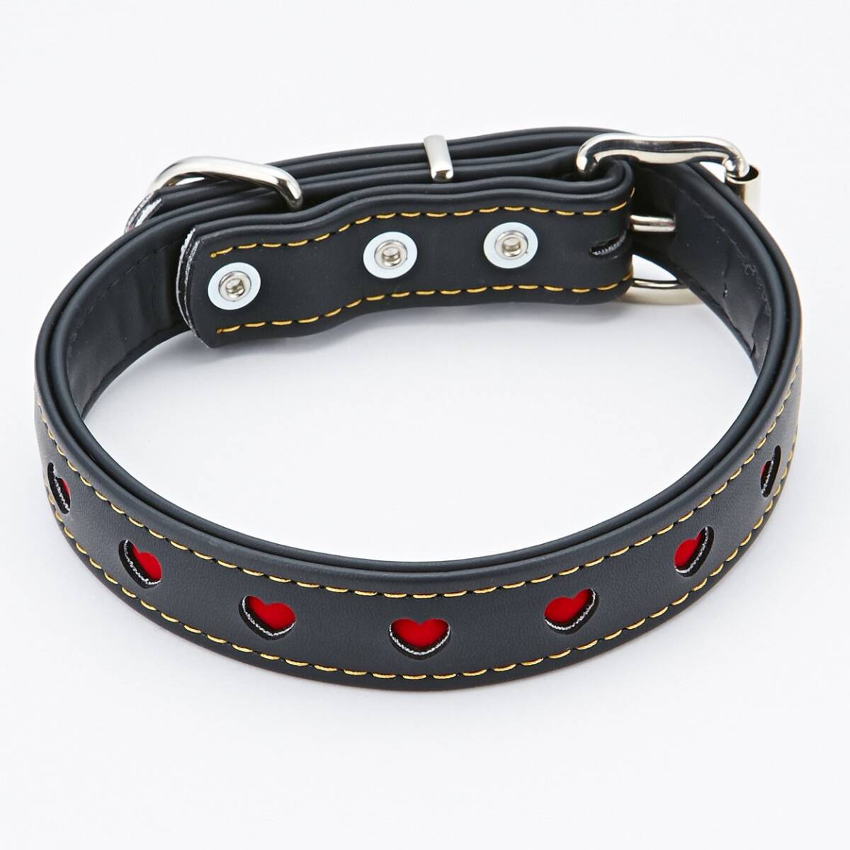 ペティオ (Petio) ハーティ平首輪 ブラック 短毛・中型犬用 24mm拍卖