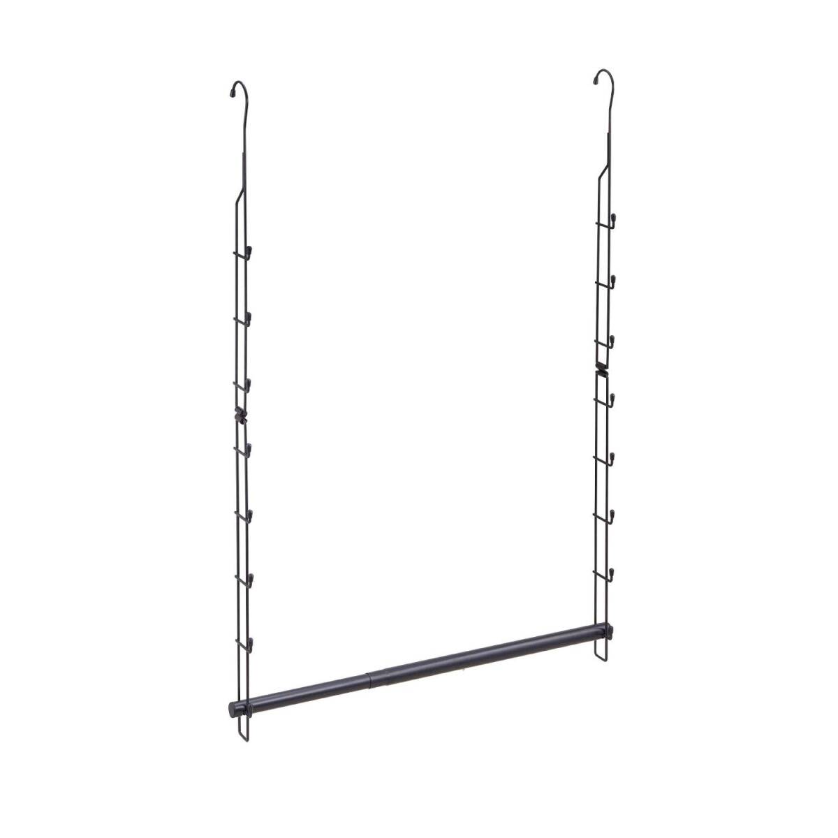 ベルカ(Belca) Belca 衣類収納 クローゼット吊り下げハンガー 伸縮タイプ 幅49~79×奥行6.5×高さ97.7cm ブラック 収納拍卖