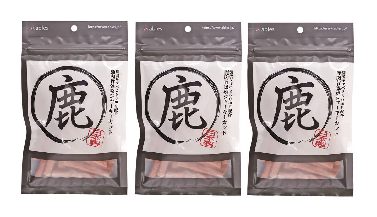 ables(アブレス) 犬用おやつ 国産 鹿肉旨包みジャーキーカット 70g×3個セット拍卖