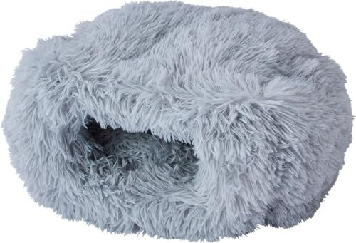 ペティオ (Petio) 犬猫用ベッド 乗れてもぐれる ふわふわドームベッドAWZ レギュラー ムーングレイ拍卖