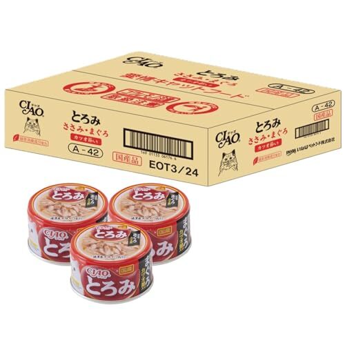 チャオ(CIAO)とろみささみ・まぐろカツオ節入り80g24個セット拍卖