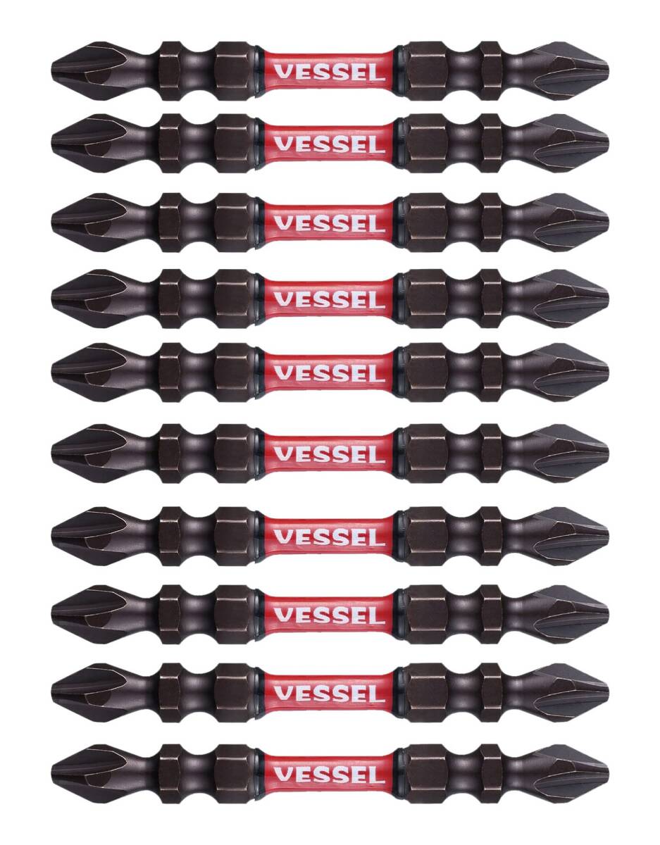 ベッセル(VESSEL) サキスボ トーションビット 両頭 +2×φ4×65mm 10本組 SST10P2065F拍卖