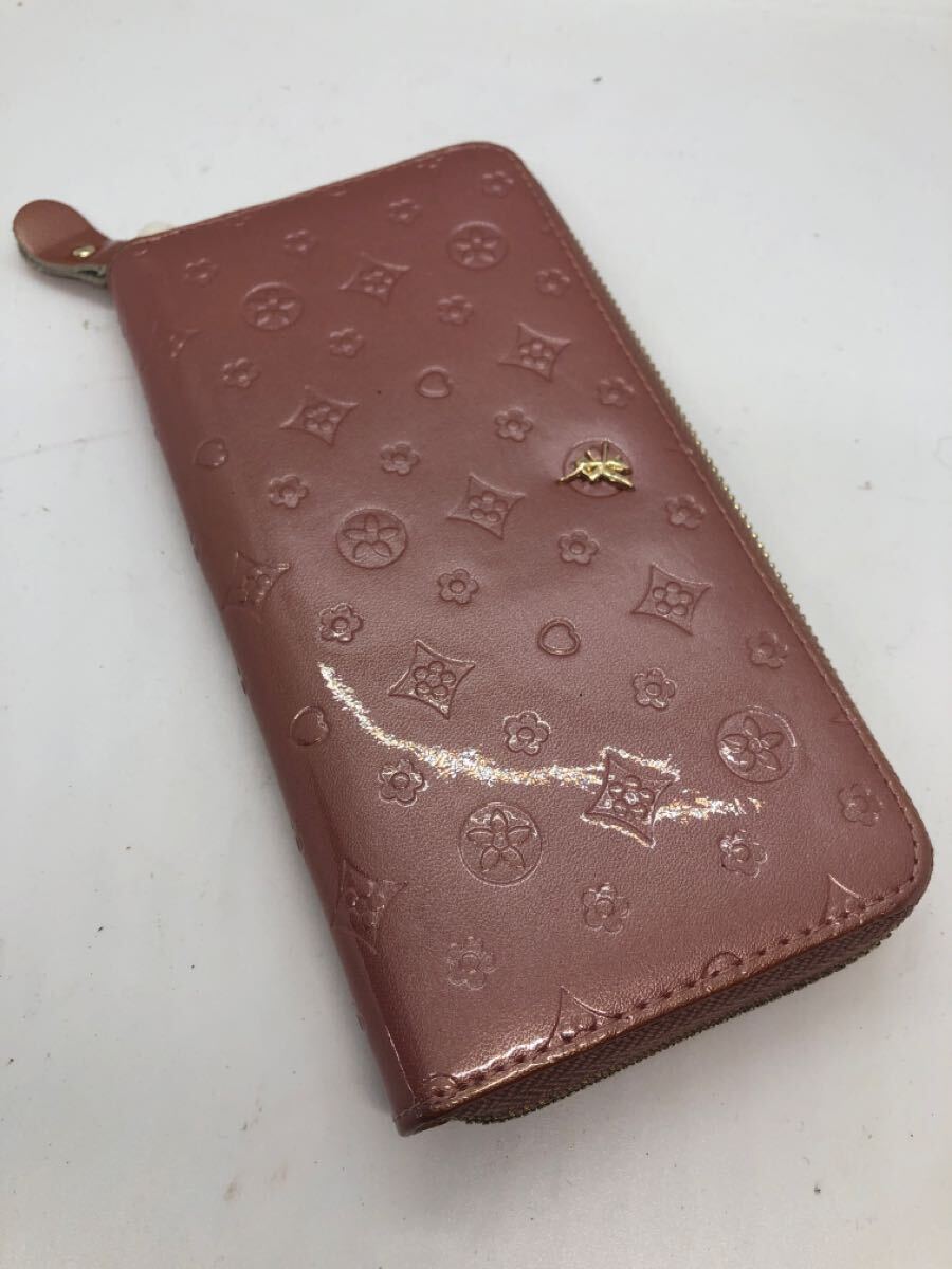 フェアーフェアリー fairfairy 本革 エナメル 長財布 ラウンドファスナー拍卖