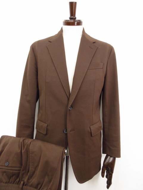 HH超美品【エストネーション ESTNATION】 シングル2ボタン セットアップスーツ (メンズ) L ブラウン系 21-200-04-120071 ◯32RMS0788◯拍卖