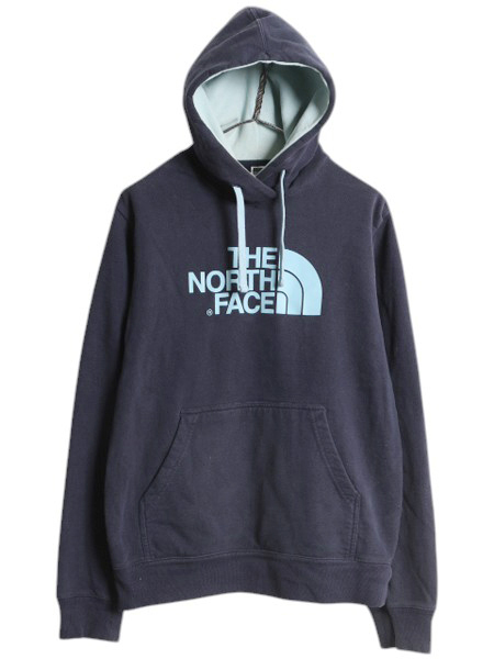 US企画 ノースフェイス プリント スウェット フード パーカー メンズ S 古着 The North Face プルオーバー トレーナー アウトドア ツートン拍卖