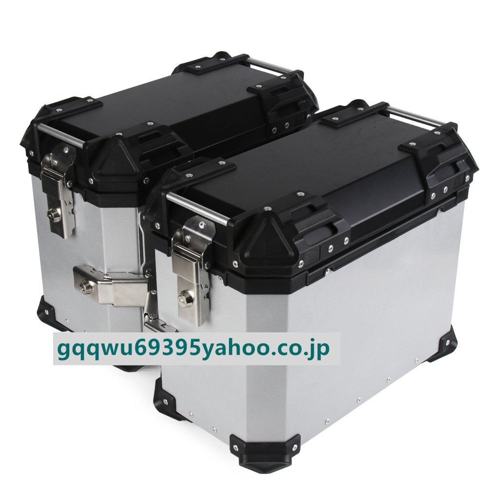 オートバイサイドボックス 各38L ルミ製 パニアケース バイク用 サイドケース 左右セット鍵/サイドキャリア付き 革の裏地 防水 簡単脱着拍卖