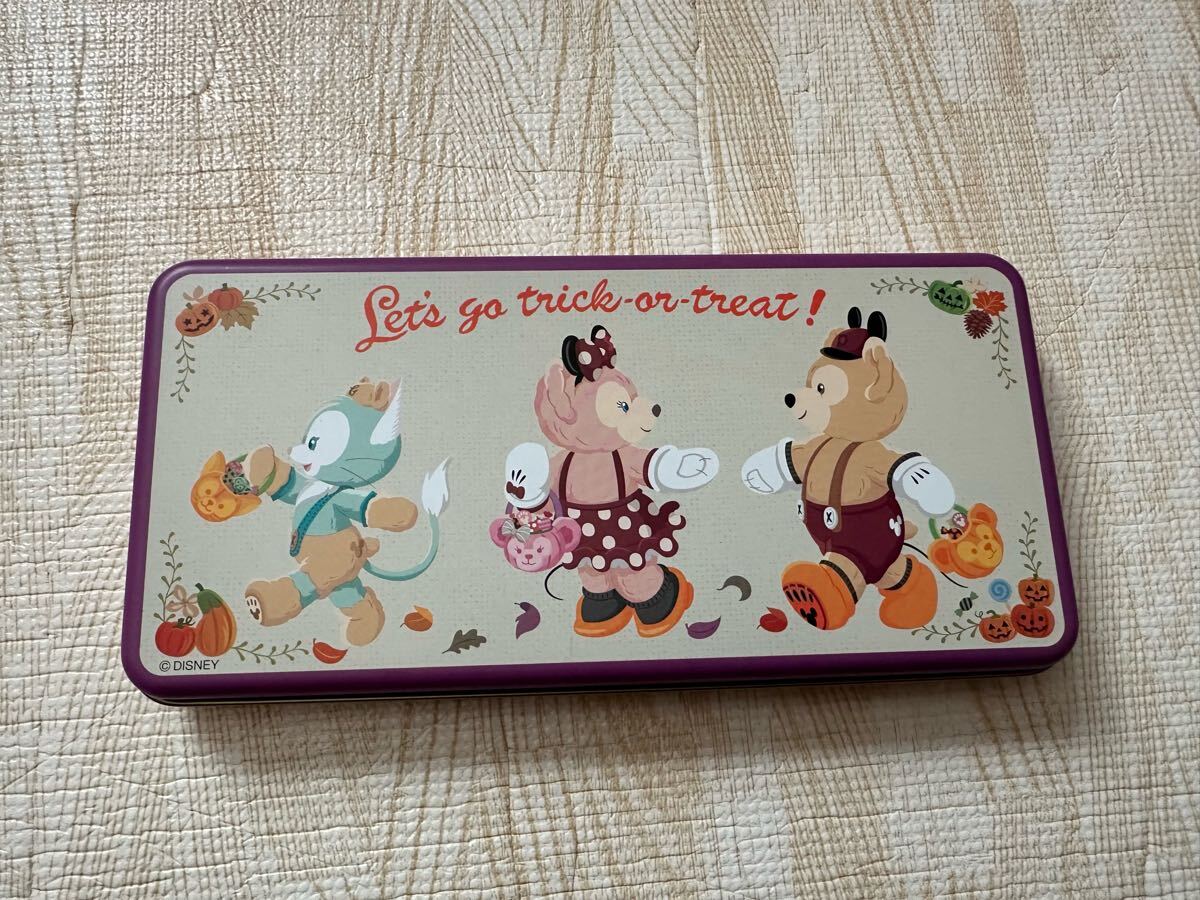 ディズニーシー ダッフィー ハロウィン仮装 お菓子缶 缶ケース シェリーメイ ジェラトーニ ステラルー クッキーアン リーナベル拍卖