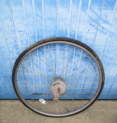 27インチ自転車後輪 (ベルト チェーン ) ステンレスホイール タイヤ・チュ-プ セット 3速内蔵(SG-3531)(H202)拍卖