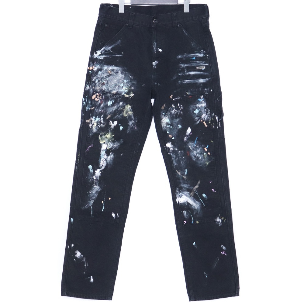 OFF-WHITE Hybrid Carpenter Pants サイズ33 ブラック OMYA012E1836001 オフホワイト ハイブリッドカーペンターパンツ ペイント拍卖