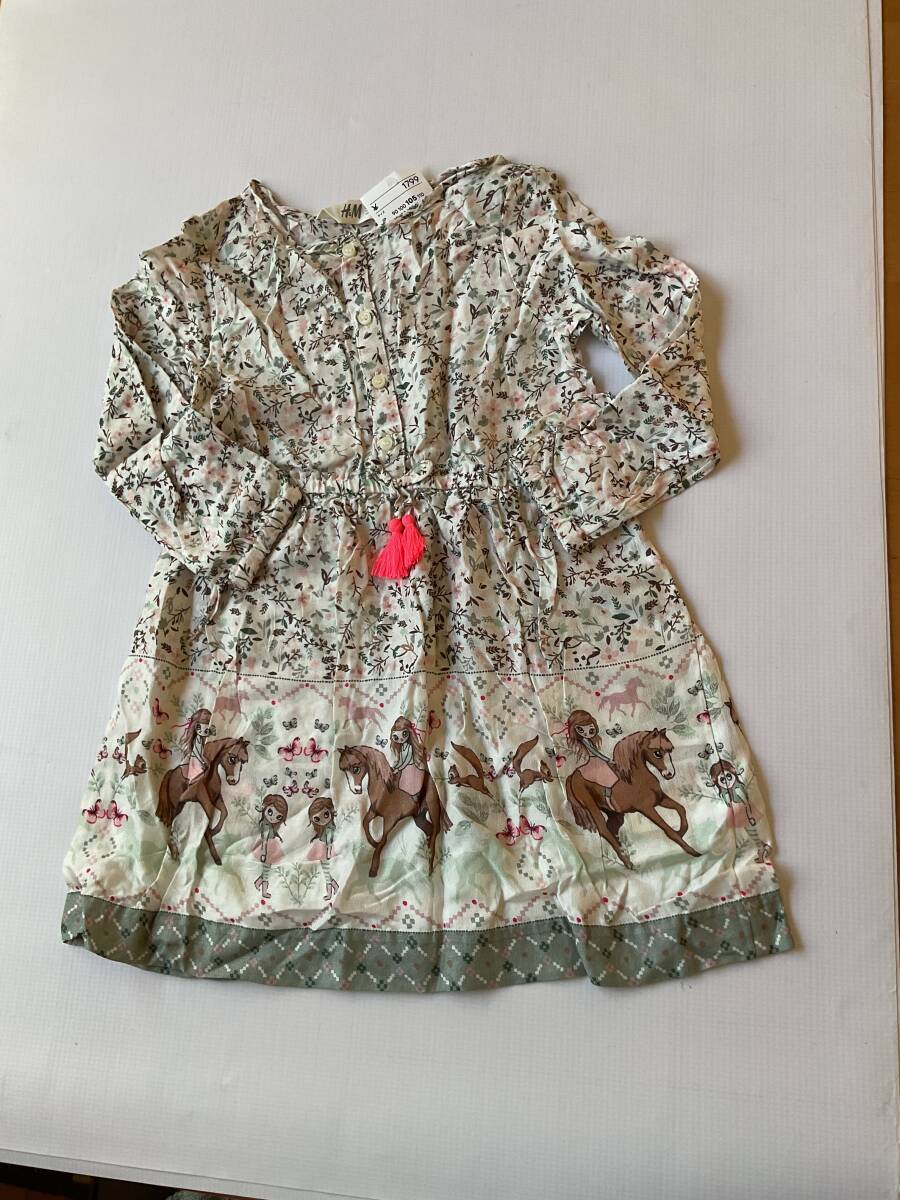 タグ付未使用品】H&M 長袖 ワンピース サイズ 104cm 3-4歳 拍卖