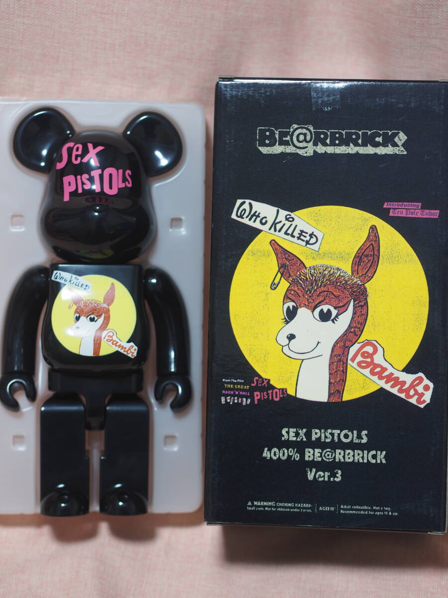 未使用新品★BE@RBRICK Sex Pistols ver.3 バンビ 400% Who Killed Bambi?ベアブリックセックスピストルズ拍卖
