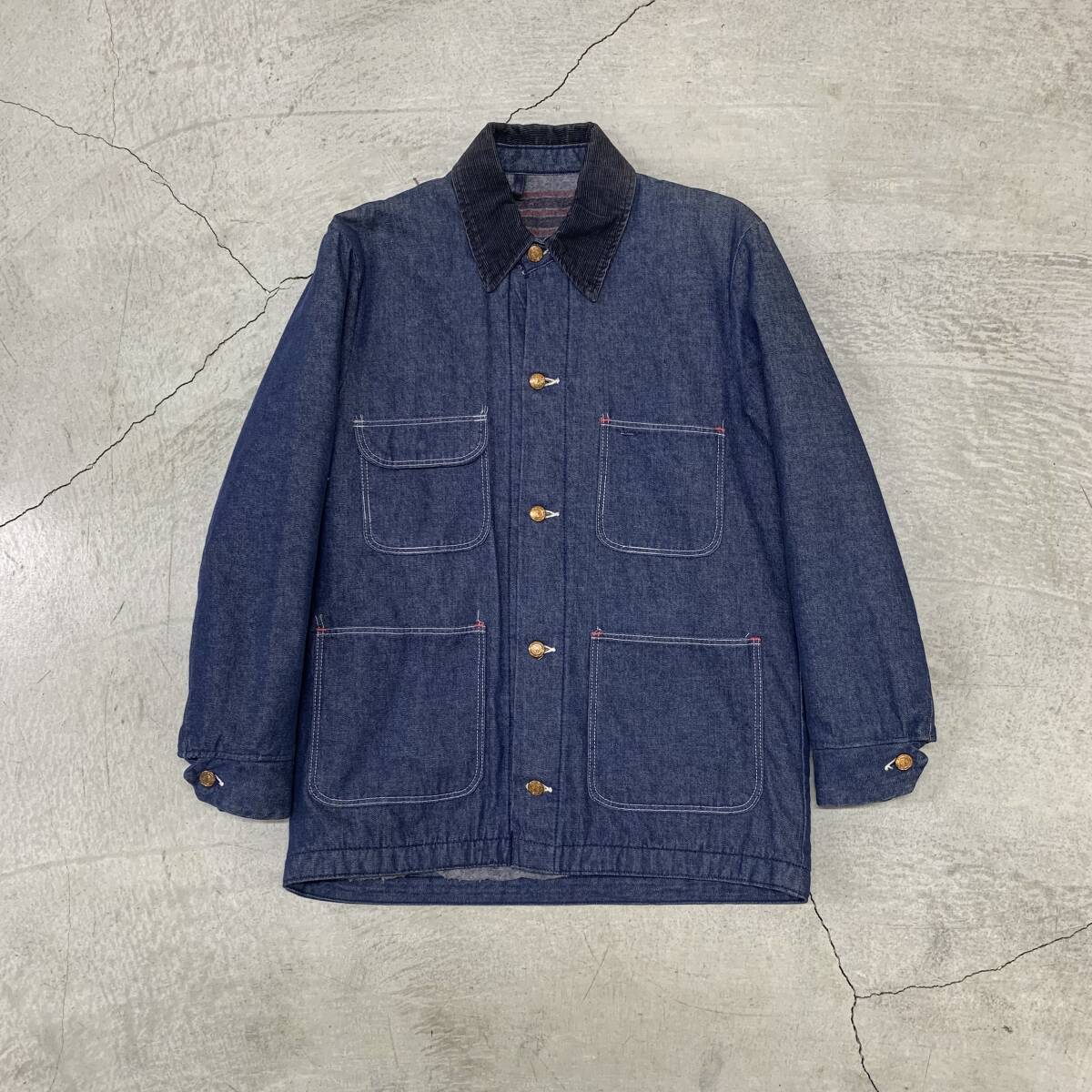 70s BLUE BELL ブルーベル ブランケットライナー デニムカバーオール ビンテージ 36/CR拍卖