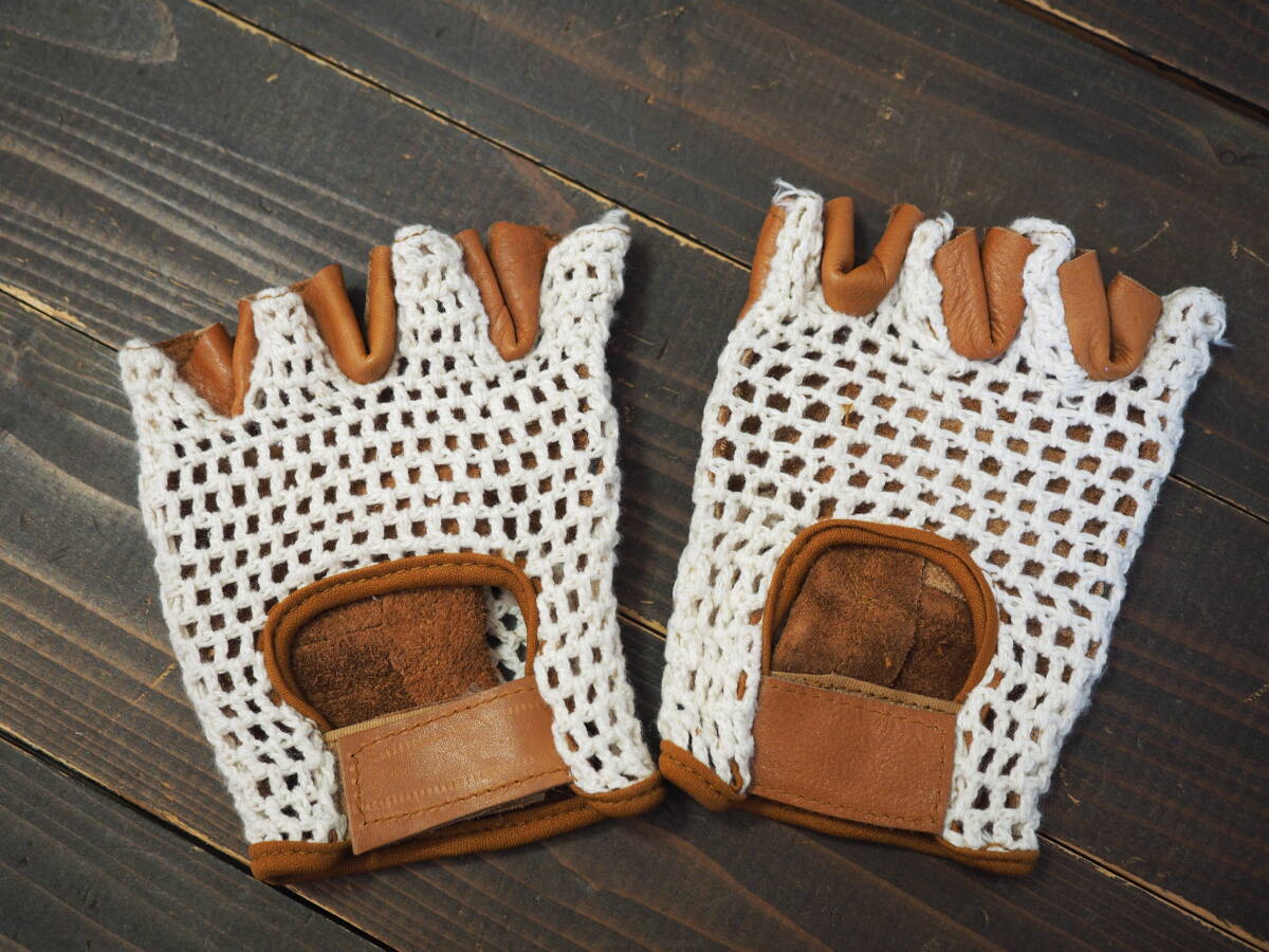 本革クラシカルなメッシュグローブ サイクリンググローブ サイズS ☆ビンテージ エロイカ ツイードラン クロモリ ロードバイク拍卖