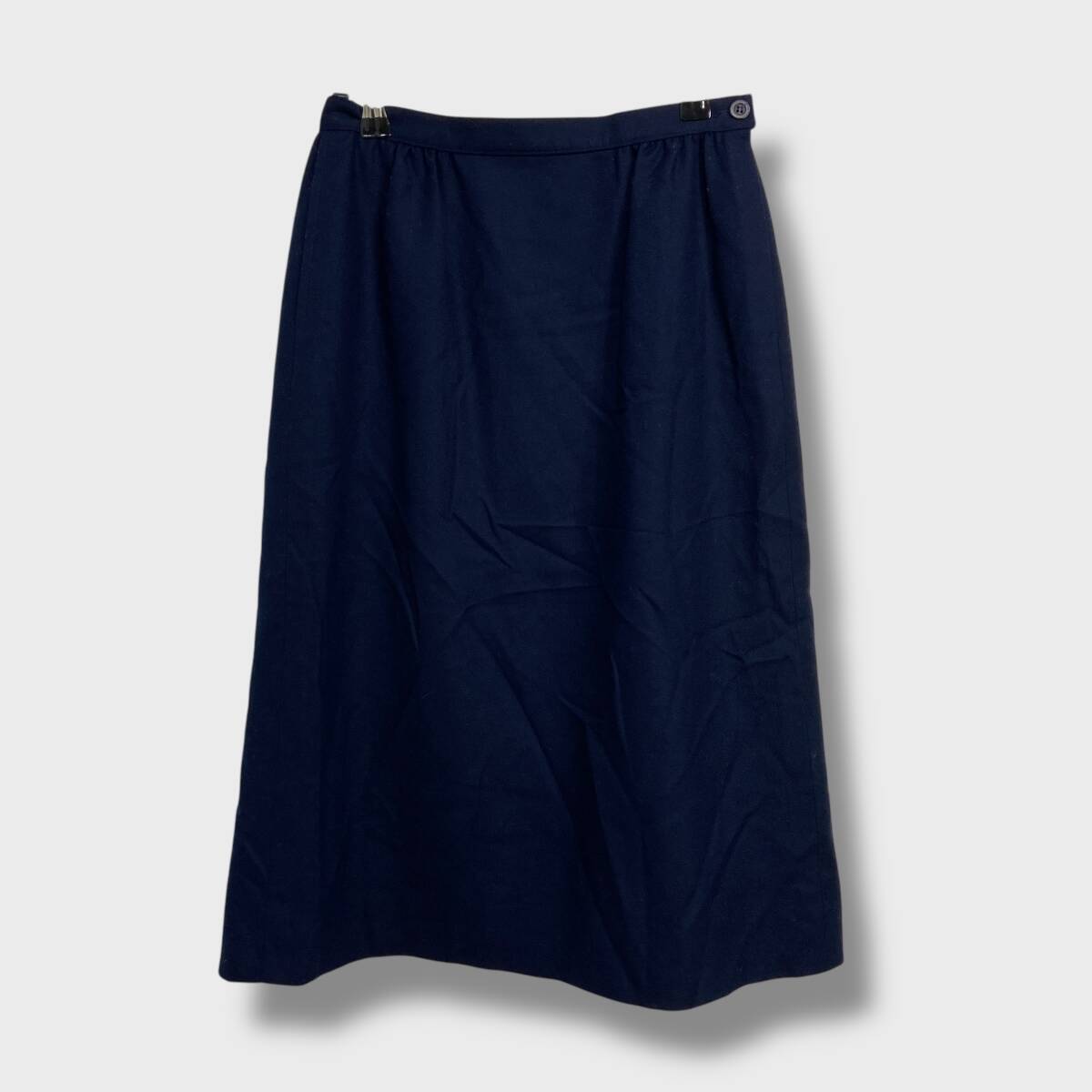 送料無料☆ペンドルトン☆PENDLETON☆USA製☆Aラインスカート☆膝丈☆サイズ8☆レディースM相当☆ネイビー☆80-90sB25M拍卖