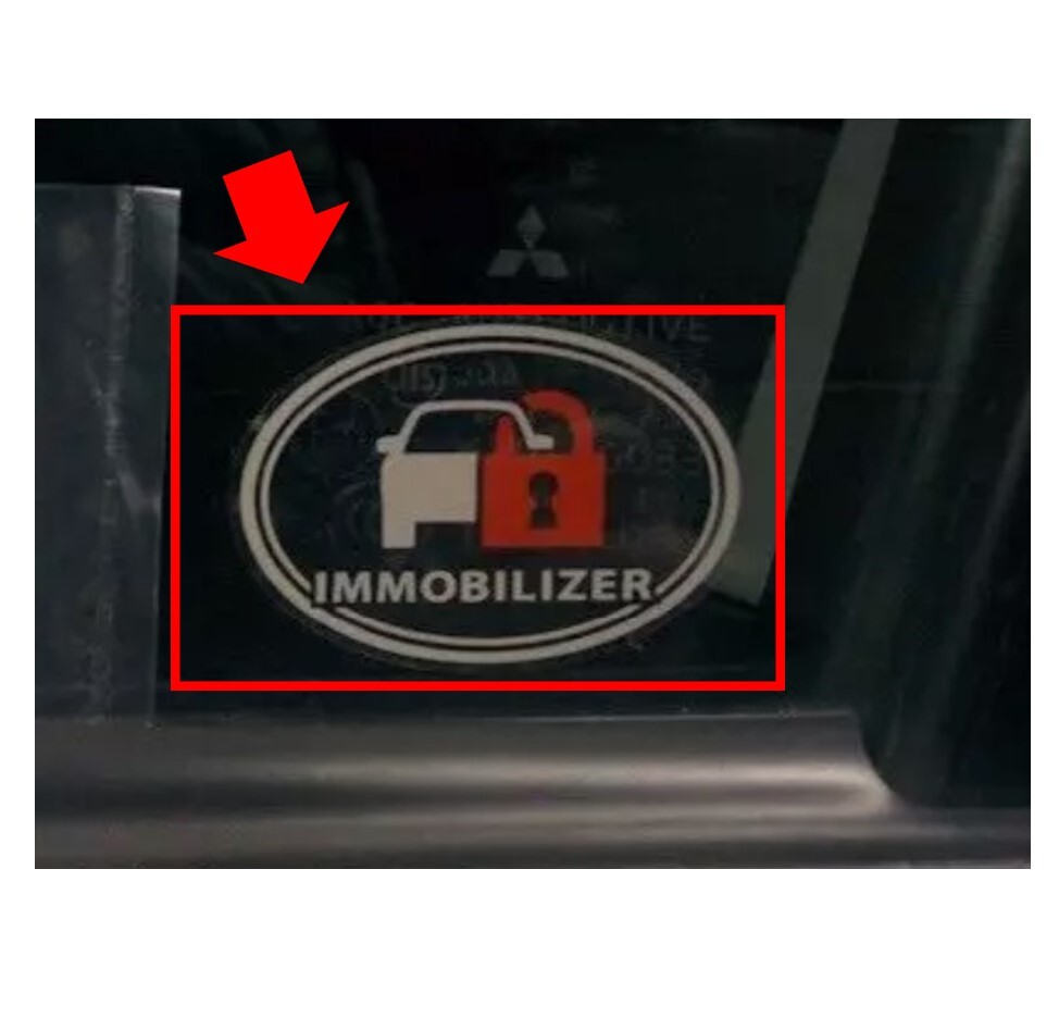 ★新品 未使用 純正部品 三菱 ランサーエボリューション グランディス イモビライザー ステッカー アウトランダー 流用 盗難 セット レア★拍卖