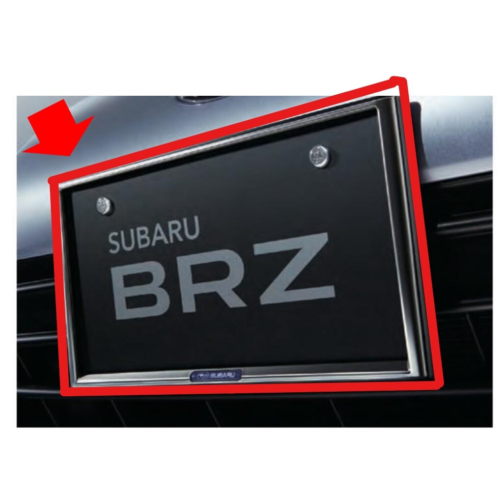 ★新品 未使用 純正部品 スバル BRZ ZD型 ナンバープレートベース ブラックメッキ 前期用 フォレスター インプレッサ 流用 レア★拍卖