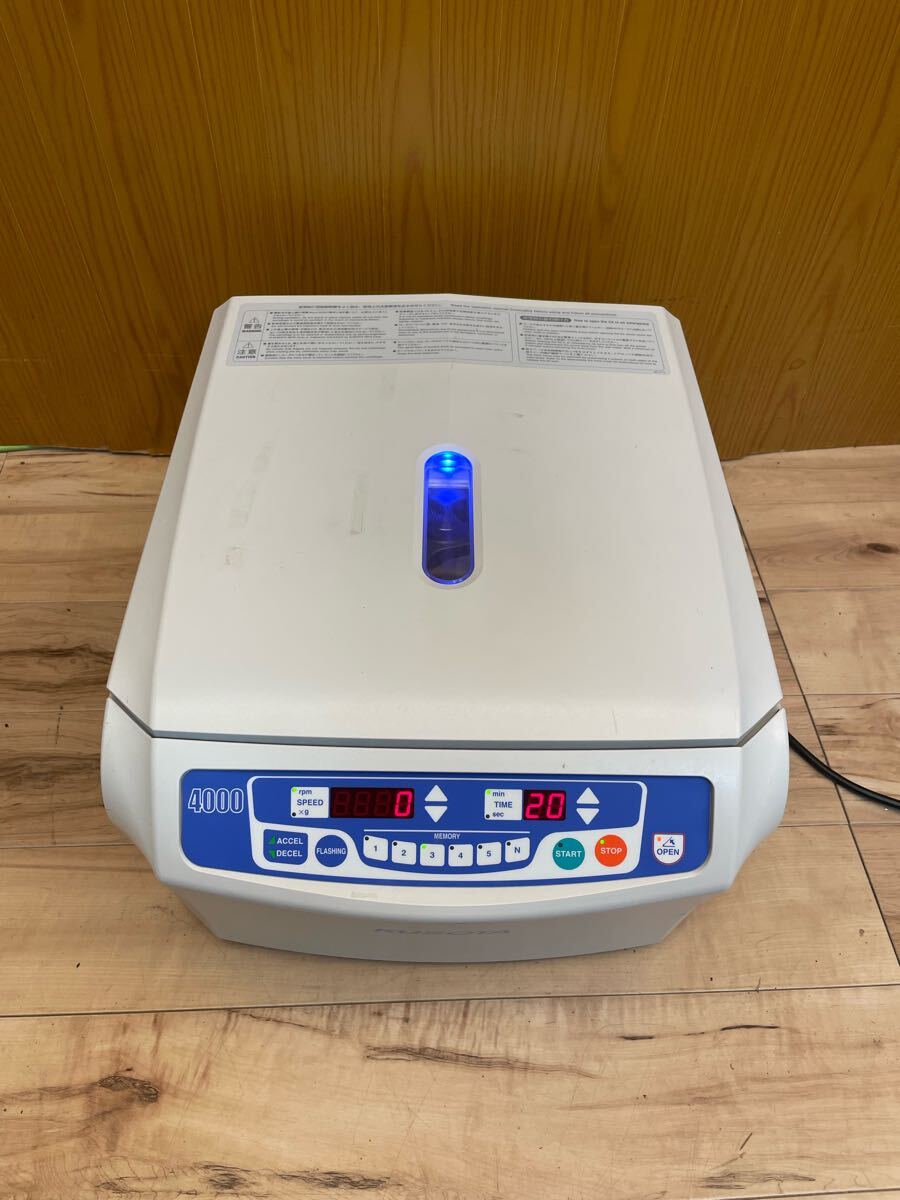 ★美品★動作品★KUBOTA★テーブルトップ遠心機★300~6000rpm★実験★研究★化学★ラボ★遠心分離★クボタ★KUBOTA 4000★SR(S606)拍卖
