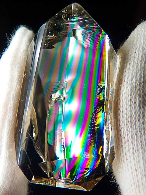 ★虹の滝昇り★極上シトリンクォーツポイント★6角柱★22.6g/43mm天然石黄水晶レインボークリスタル★鑑賞鉱物原石ポリッシュ磨き★kamesan拍卖