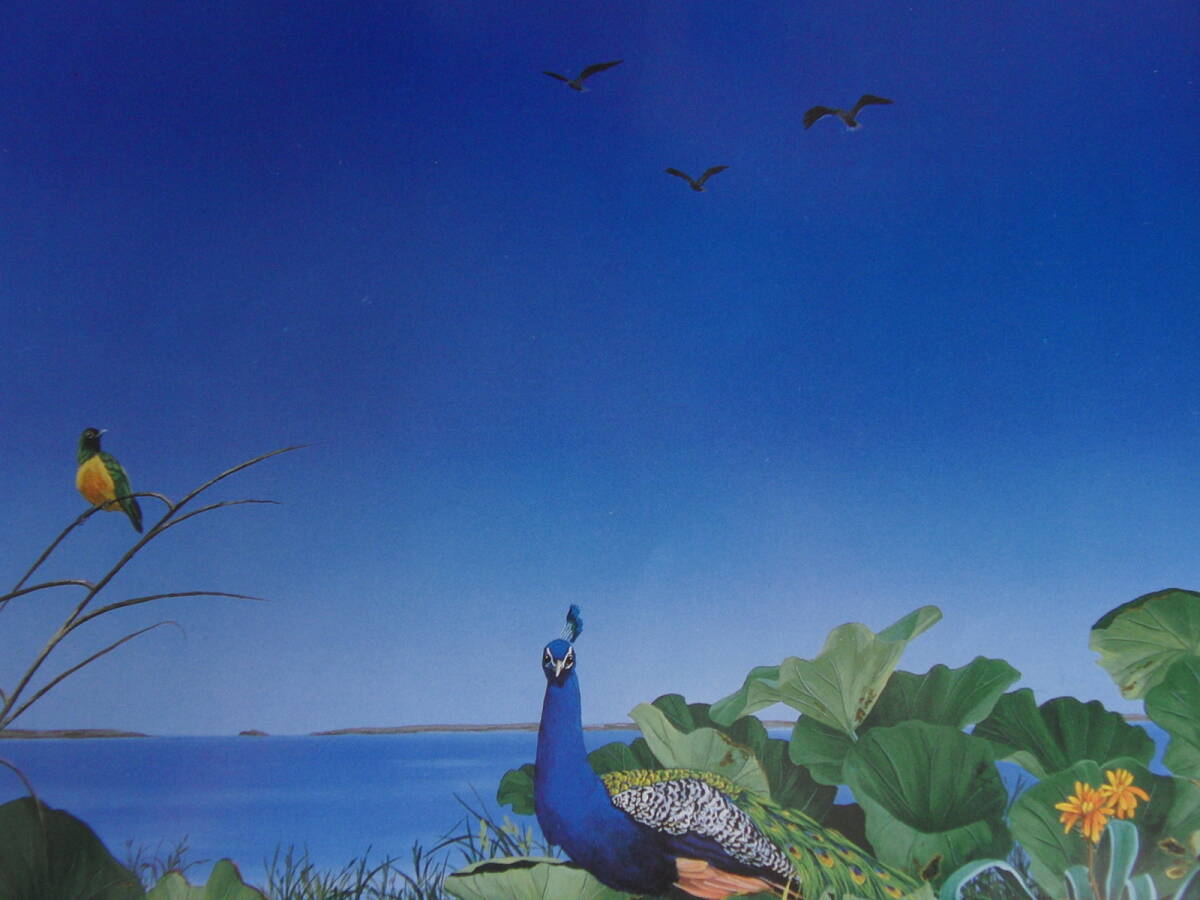 北久美子、「風の園」、厳選、希少画集・額装画、人気作品、新品高級額 額装付、状態良好、送料無料拍卖