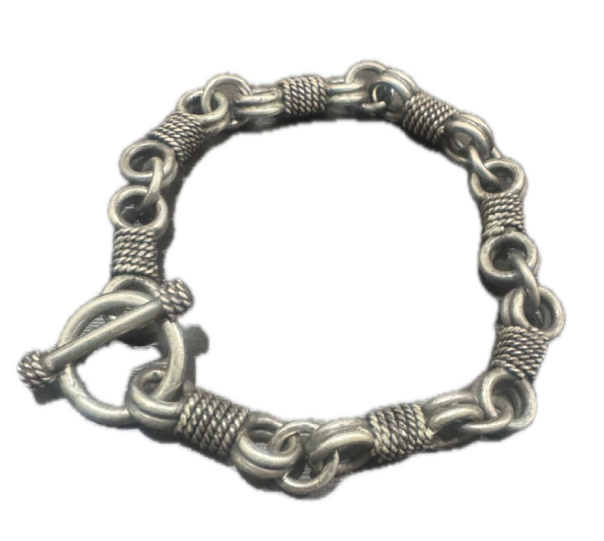 メンズ チェーンブレスレット シルバー ブレスレット ヴィンテージ シルバービンテージ アクセサリー 20.5cm拍卖