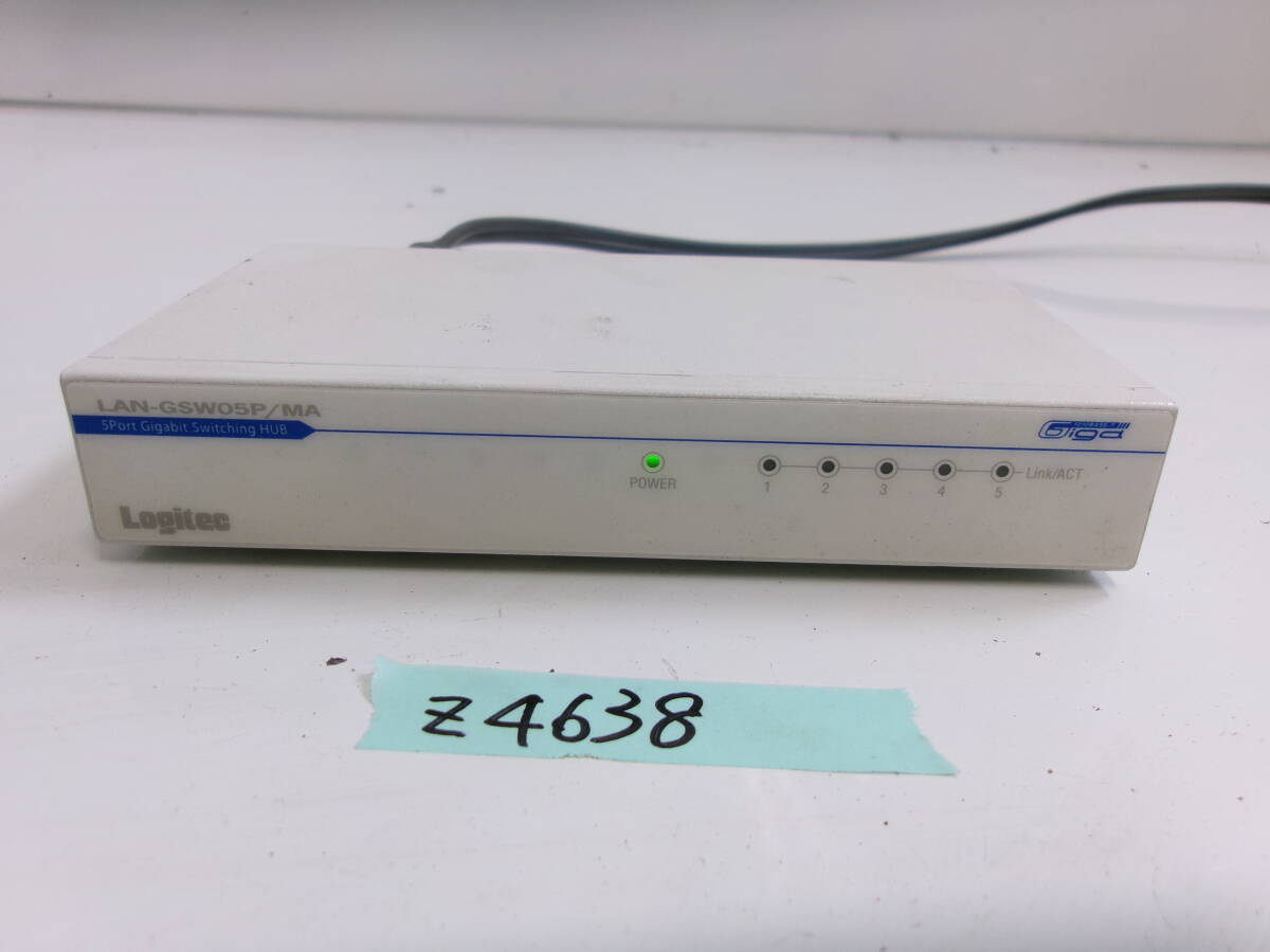 (Z-4638)LOGITEC 5ポート 1000BASE-T スイッチングハブ LAN-GSW05P/MA 通電確認のみ 現状品拍卖
