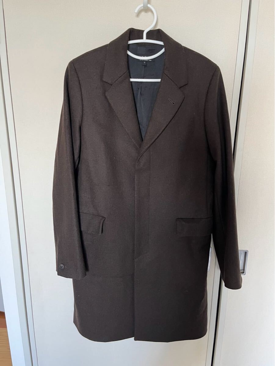 フランス製 希少 アーペーセー A.P.C. ウール チェスターコート コートダークブラウン S 中古 状態良 拍卖