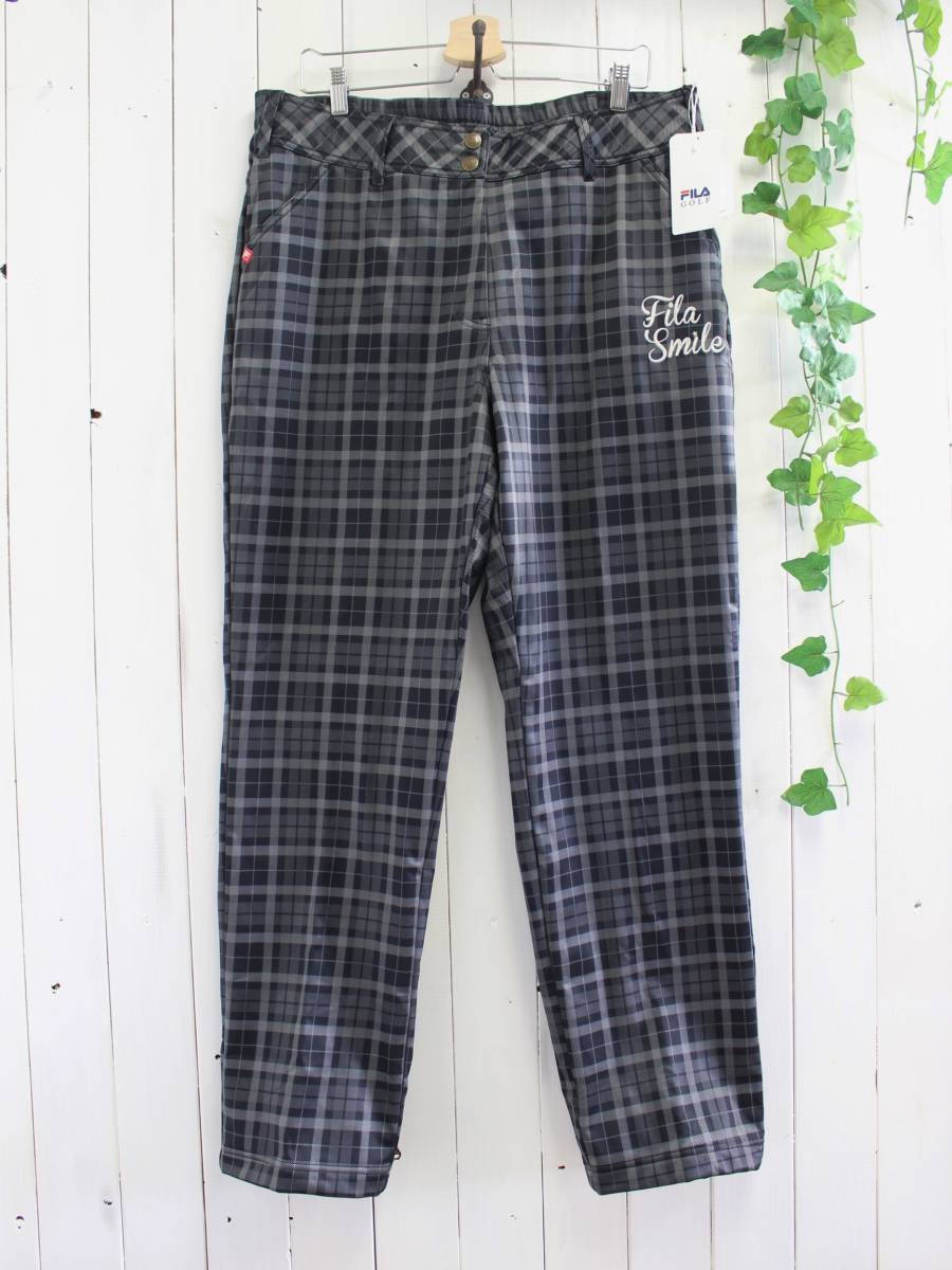 新品*FILA GOLF/フィラゴルフ*防寒防風 ストレッチ ボンディングパンツ チェック(4L)暖か 裏フリース 大きいサイズ スポーツウェア*拍卖