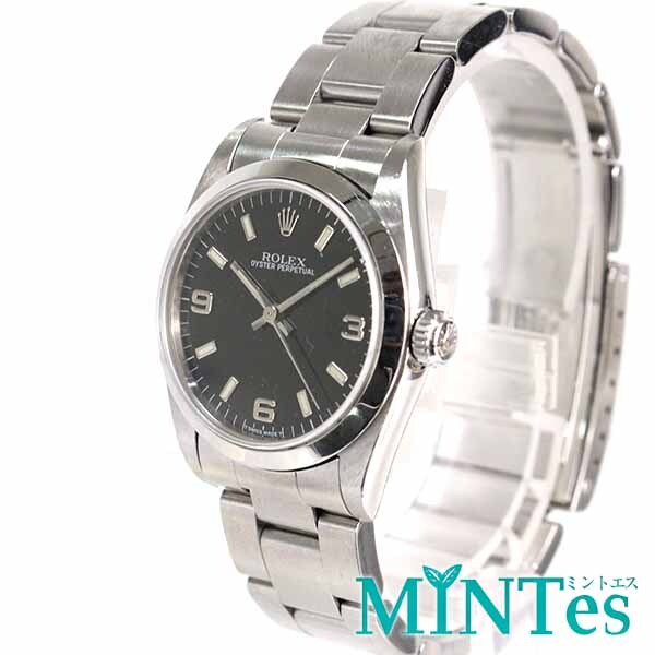 Rolex ロレックス オイスターパーペチュアル ボーイズ腕時計 オートマチック ブラック×シルバー SS メンズ 男性 高級 スタイリッシュ拍卖