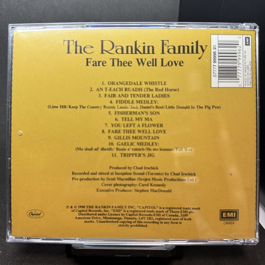 The Rankin Family Fare Thee Well Love 中古盤拍卖