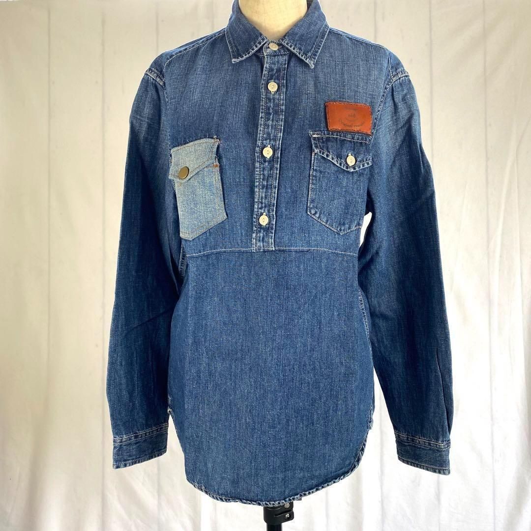 R94【リメイク】再構築長袖 デニム シャツ拍卖